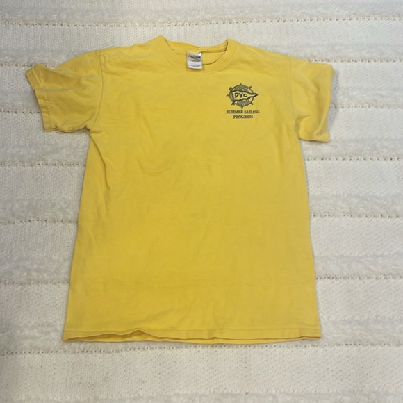 Sport Tek athletic shorts youth XL Gildan 100% cotton short sleeve gold T-shirt - Picture 2 of 9